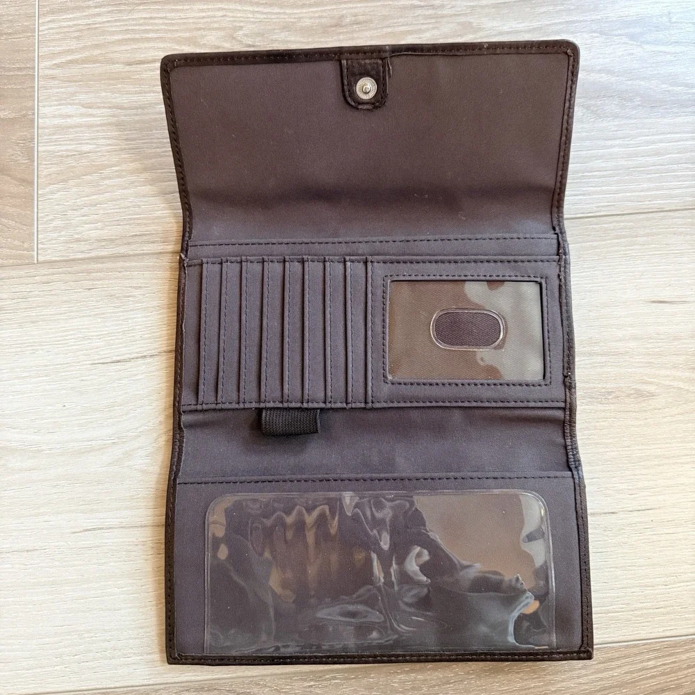 Fossil Women's Vintage Patchwork‎ Leather Trifold Wallet